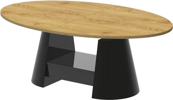 Owalny ławostół Calabro Max Hubertus dąb / mat