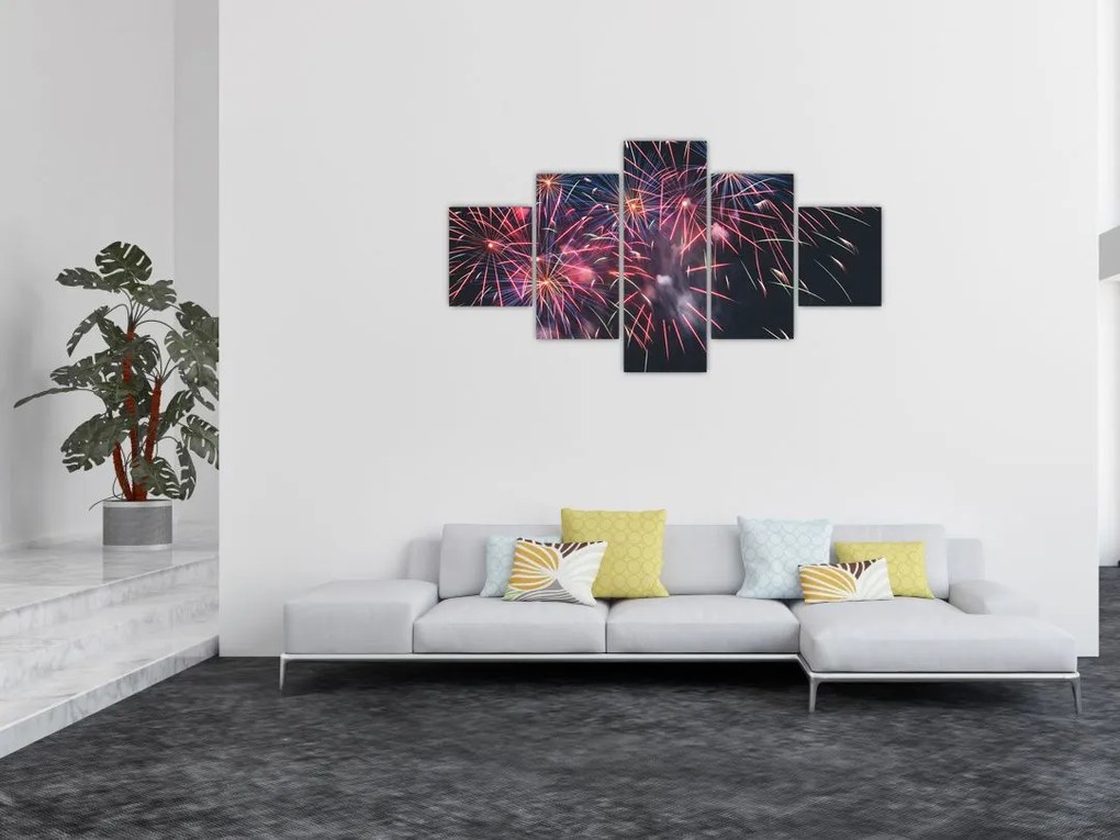 Obraz fajerwerków (125x70 cm)