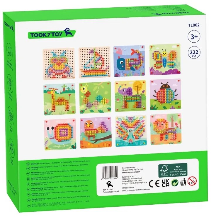 Tooky toy układanka z pinezkami kołki wpinaczka