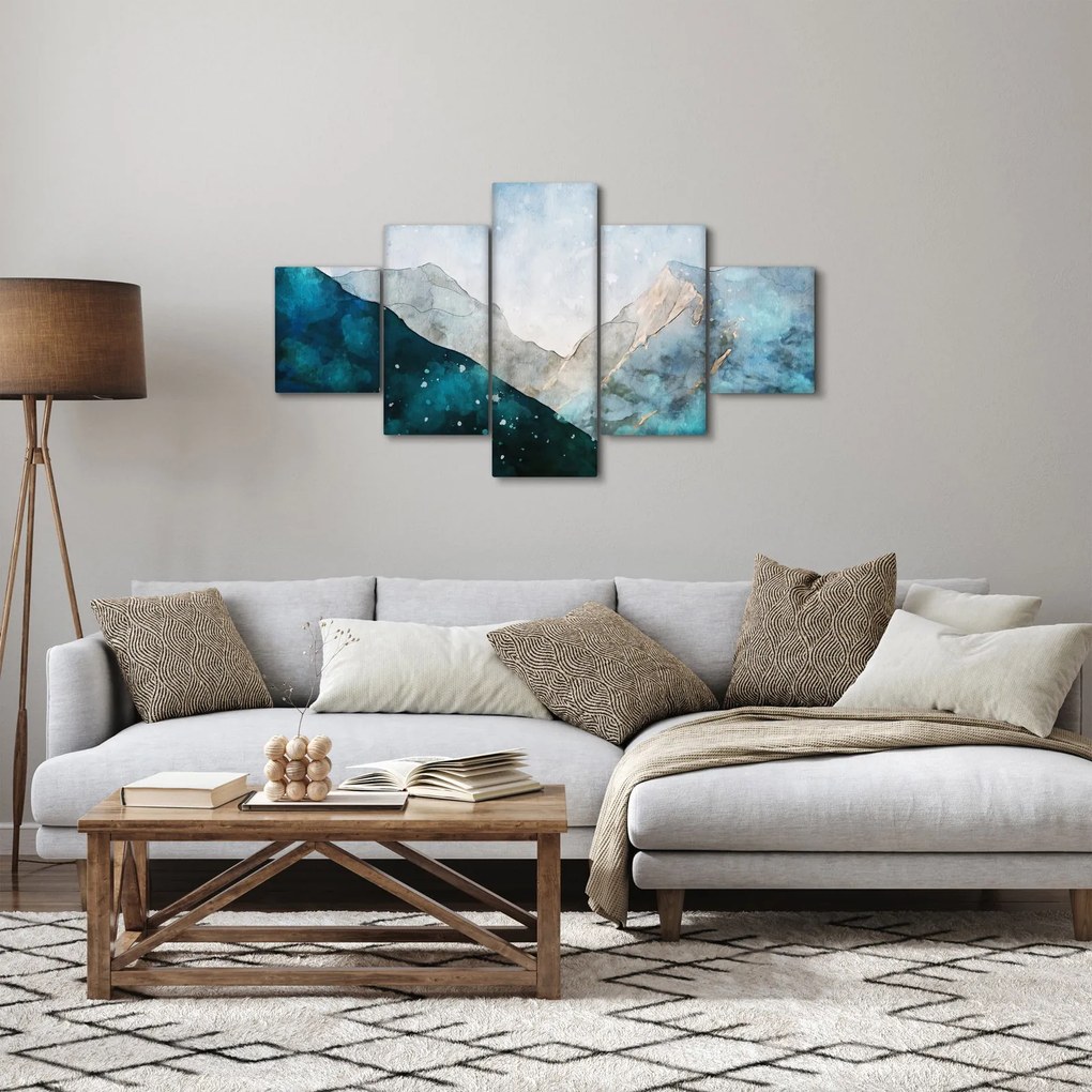 Obraz - Rysunek gór (125x70 cm)