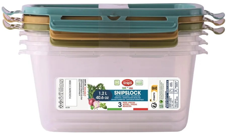 Pojemniki na żywność 3 szt. Snipslock – Snips