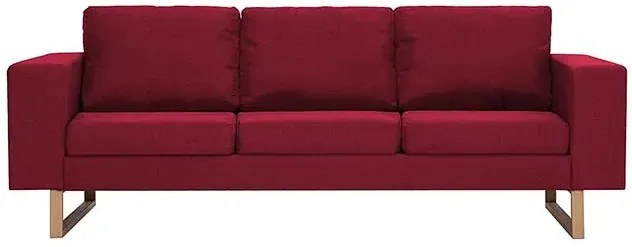 Elegancka trzyosobowa sofa Ladi 3x - czerwone wino