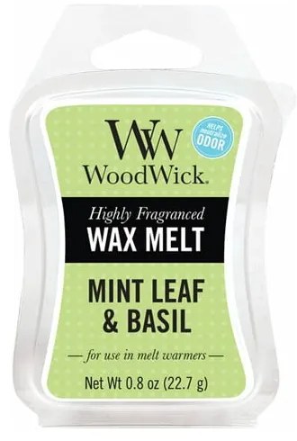 Wosk do lampki aromatycznej o zapachu mięty i bazylii WoodWick, 8 h