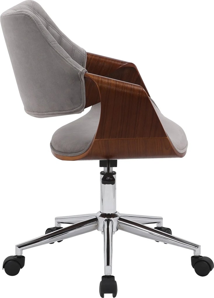 Pikowane krzesło biurowe Colt z podłokietnikami ze sklejki