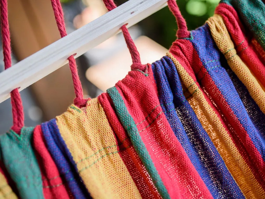 Kolorowy hamak dla 2 osób 190x150 cm