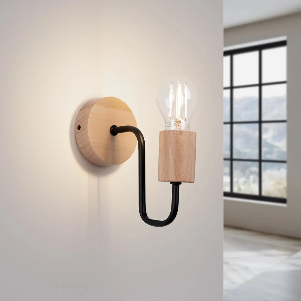 Kinkiet TIMBO czarny SOLLUX LIGHTING