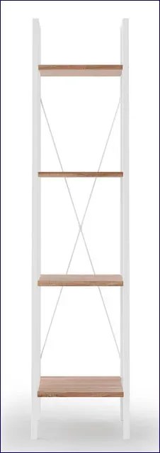 Loftowy regał dąb sonoma + biały F4-C03