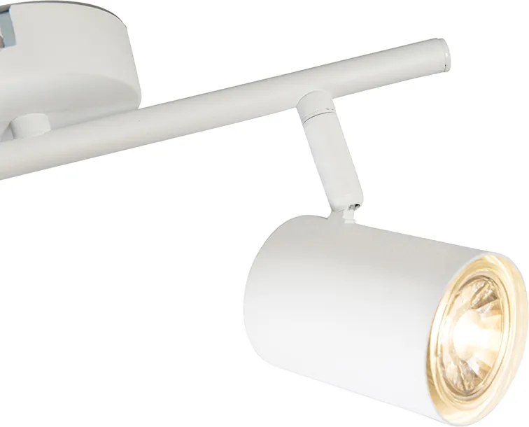 Nowoczesny biały regulowany spot z 2 źródłami światła WiFi GU10 - Jeana