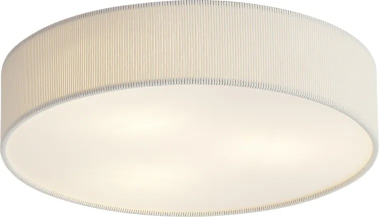 Nowoczesna lampa sufitowa biała z aksamitnym abażurem 46 cm 3-źródła światła - Luz