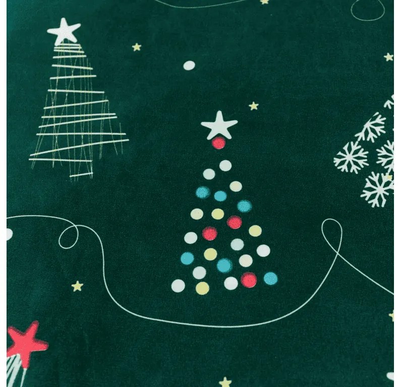 PrzytulneMieszkanie.pl PrzytulneMieszkanie.pl Pościel z mikrofibry CHRISTMAS DRIFT zielone Rozmiar pościeli: 70 x 90 cm | 140 x 220 cm