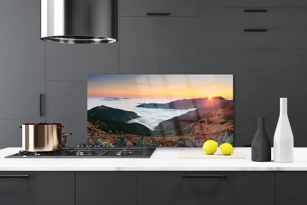 Dekor Szklany do Kuchni Majestat Gór nad Chmurami