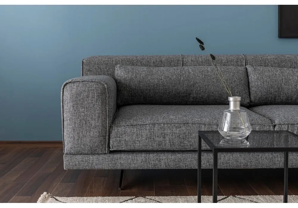 Ciemnoszara sofa narożna Artie Jivago, narożnik prawy