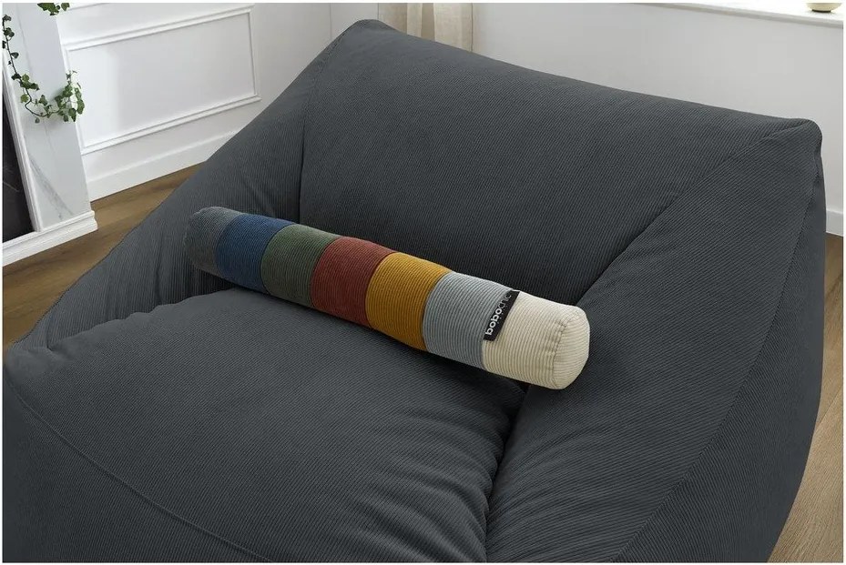 Ciemnoszary sztruksowy worek do siedzenia Lilibet – Bobochic Paris