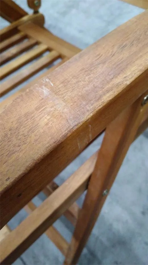 ATLAN - drewniane krzesło ogrodowe z regulacją - 2 GATUNEK