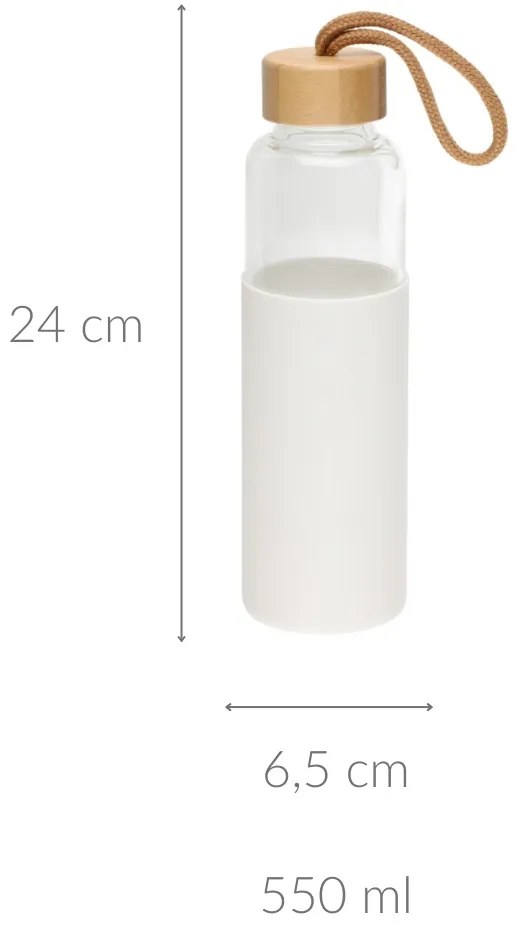 Butelka z silikonową osłonką, 550 ml