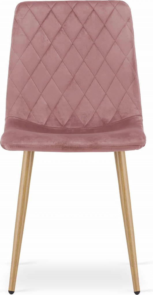 Różowe krzesło do kuchni TURIN aksamitne