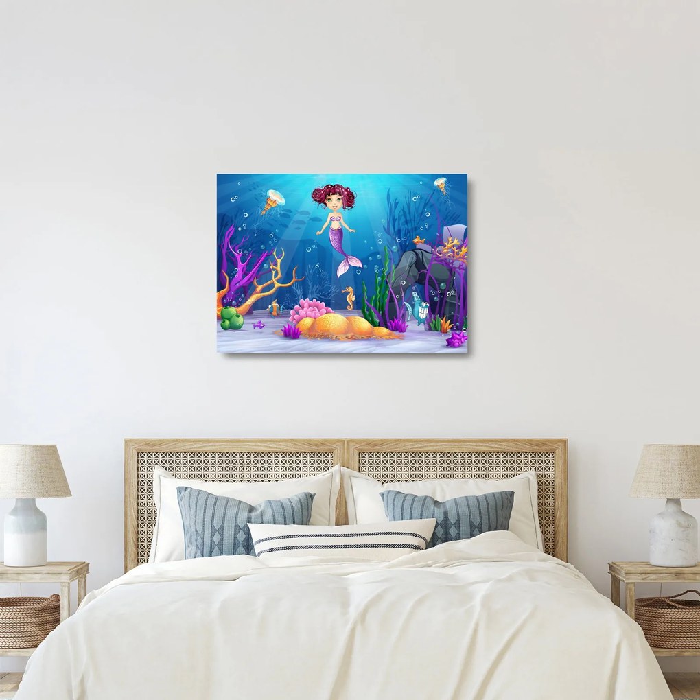 Obraz na szkle - Wróżka wody (70x50 cm)