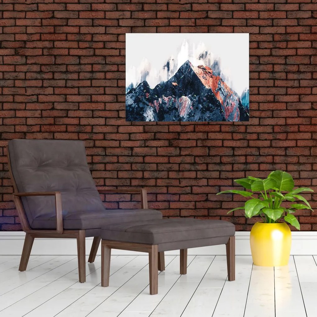 Obraz na szkle - Abstrakcyjna góra (70x50 cm)