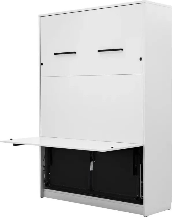 Półkotapczan pionowy Genius 140x200 z biurkiem - biały mat