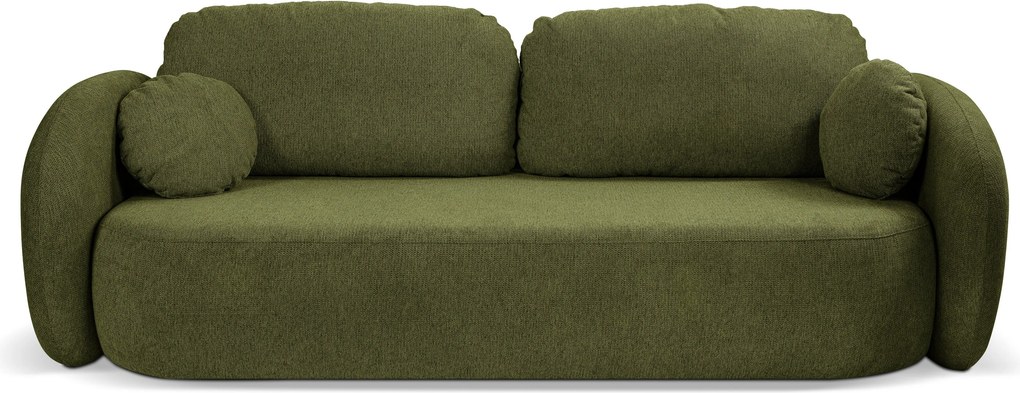 Masseno Sofa AMICO z funkcją spania i pojemnikiem na pościel - Zielony - ARAGON 39