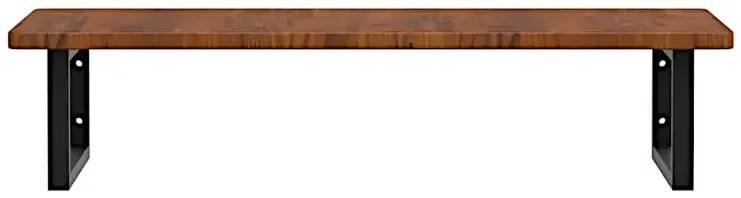 Ciemnobrązowa półka 100x50 czarne uchwyty B7-N06