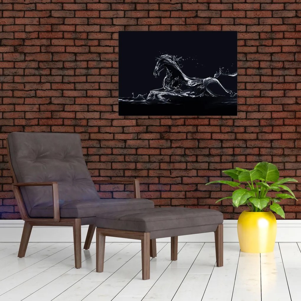 Obraz - Koń i woda (70x50 cm)