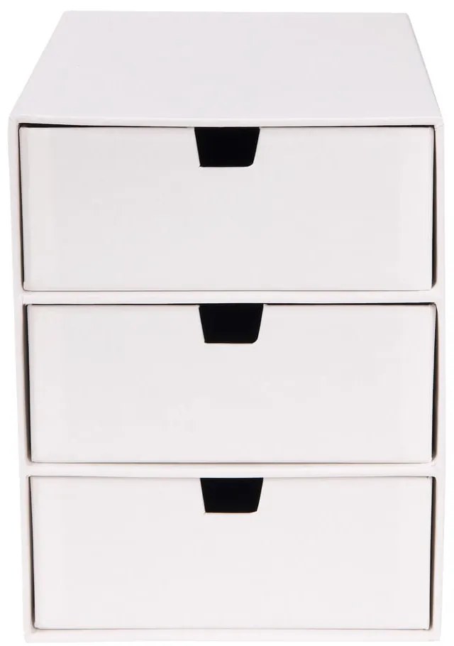 Biały organizer z 3 szufladkami Bigso Box of Sweden Ingrid