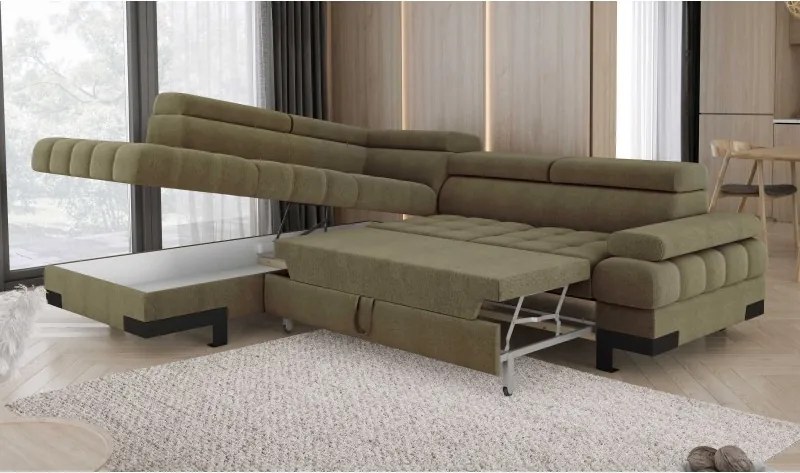 Narożnik SELVA L z funkcją spania i pojemnikiem AUSTIN 12 WERSAL