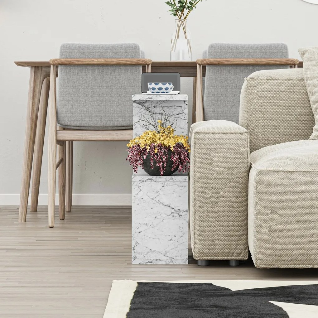 Stolik pomocniczy Zeta Carrara Marble