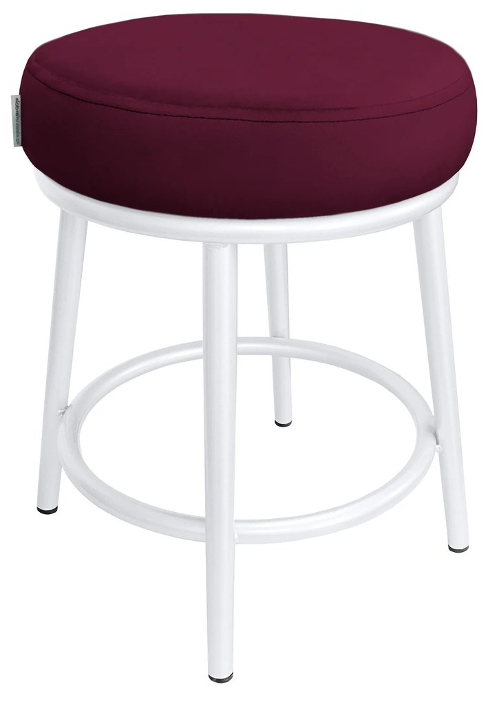 Taboret Ben noga metalowa biała MG02