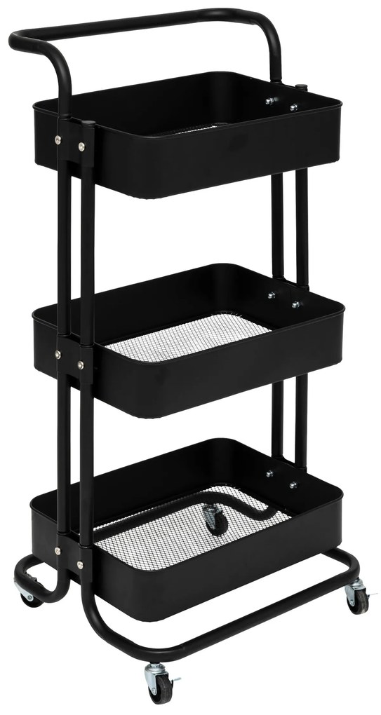 Wózek kuchenny BLACK EDITION 3-poziomowy, 45 x 36,5 x 86 cm