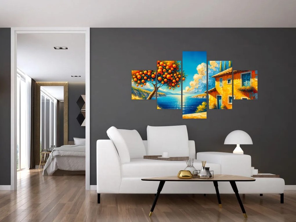 Obraz - Dom z pomarańczami II. (125x70 cm)