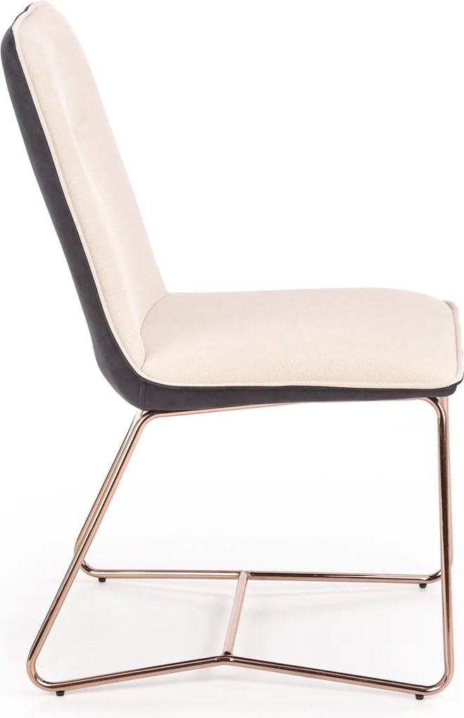 Krzesło z podstawą w kolorze różowego złota K390