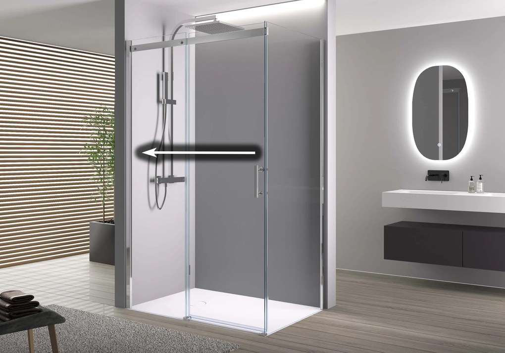 Kabina prysznicowa narożna DX806A FLEX drzwi przesuwneSzkło bezpieczne ESG 6 mm z powłoką Nano