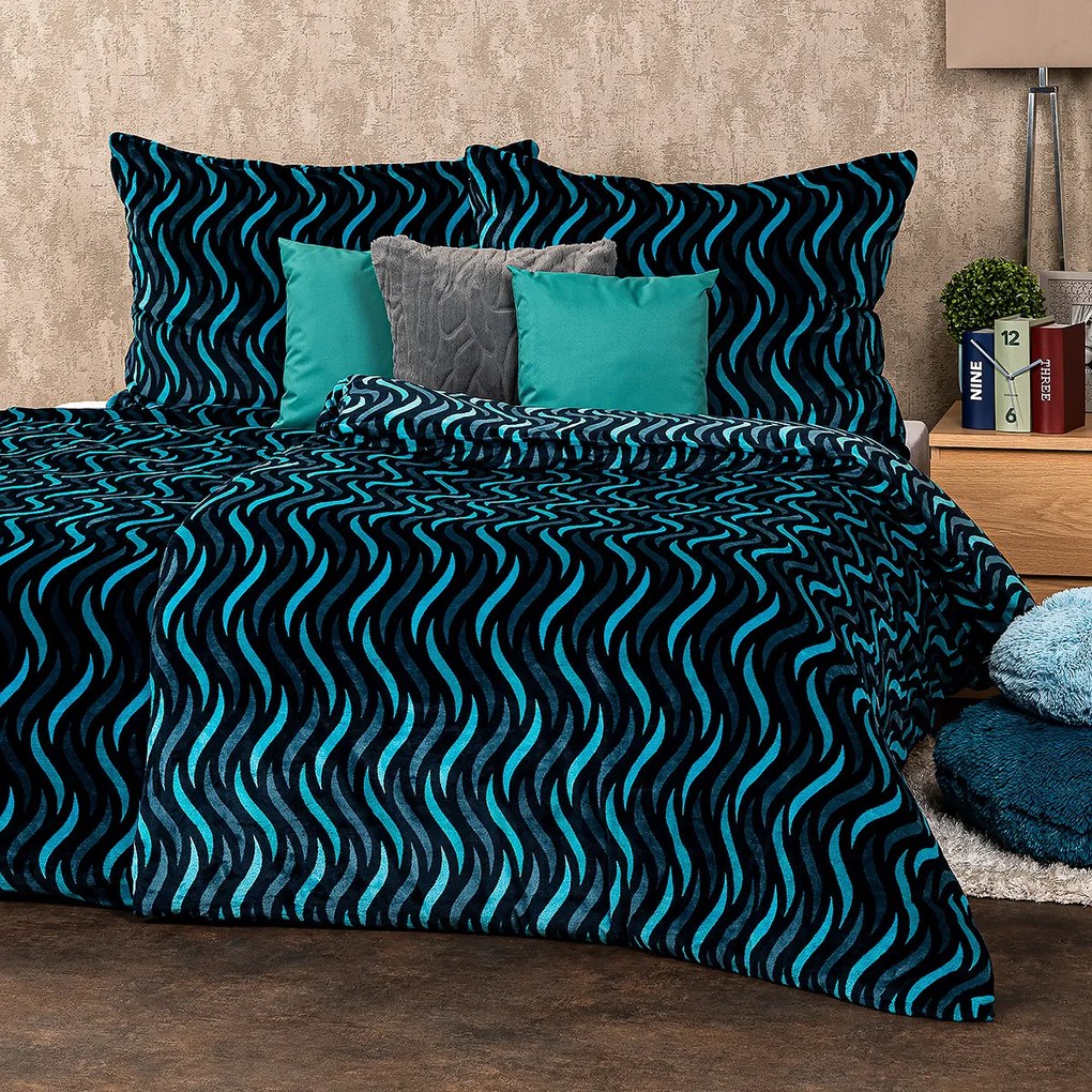 4Home Pościel mikroflanela Wave, 140 x 220 cm, 70 x 90 cm