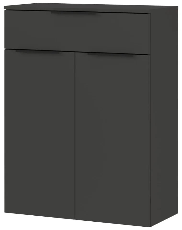 Antracytowa wysoka wisząca szafka łazienkowa 71x95 cm Crandon – Germania