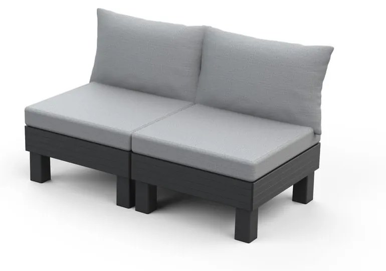 Szara plastikowa sofa ogrodowa Cantara – Keter