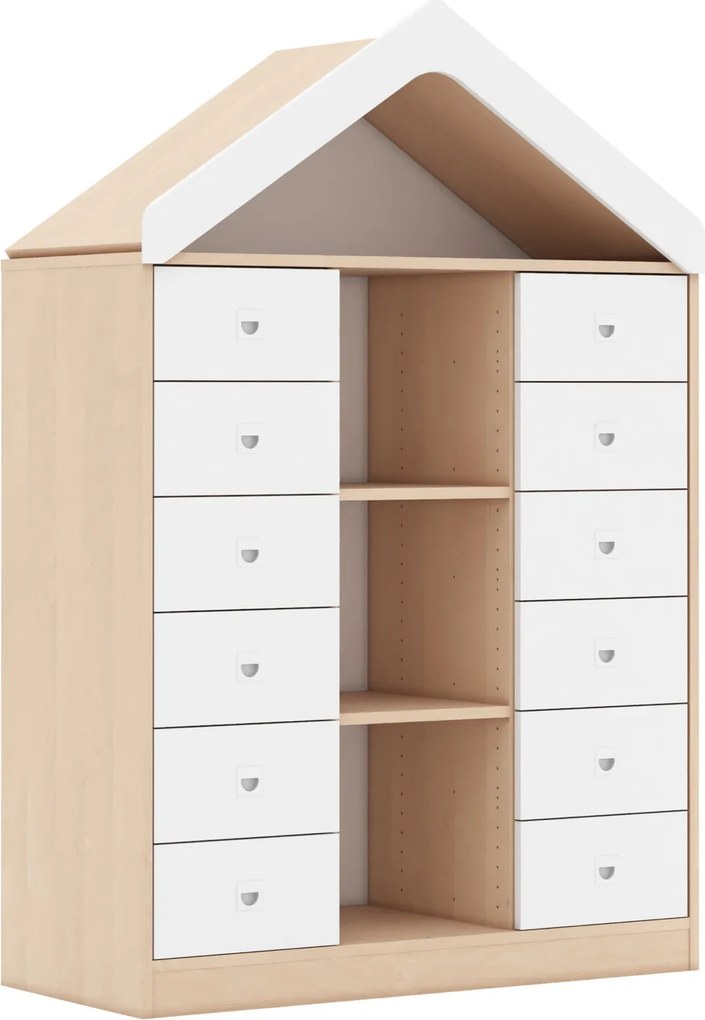 Regał szkolny domek Blox BASE 110 index 3PP-3R-12SB-D