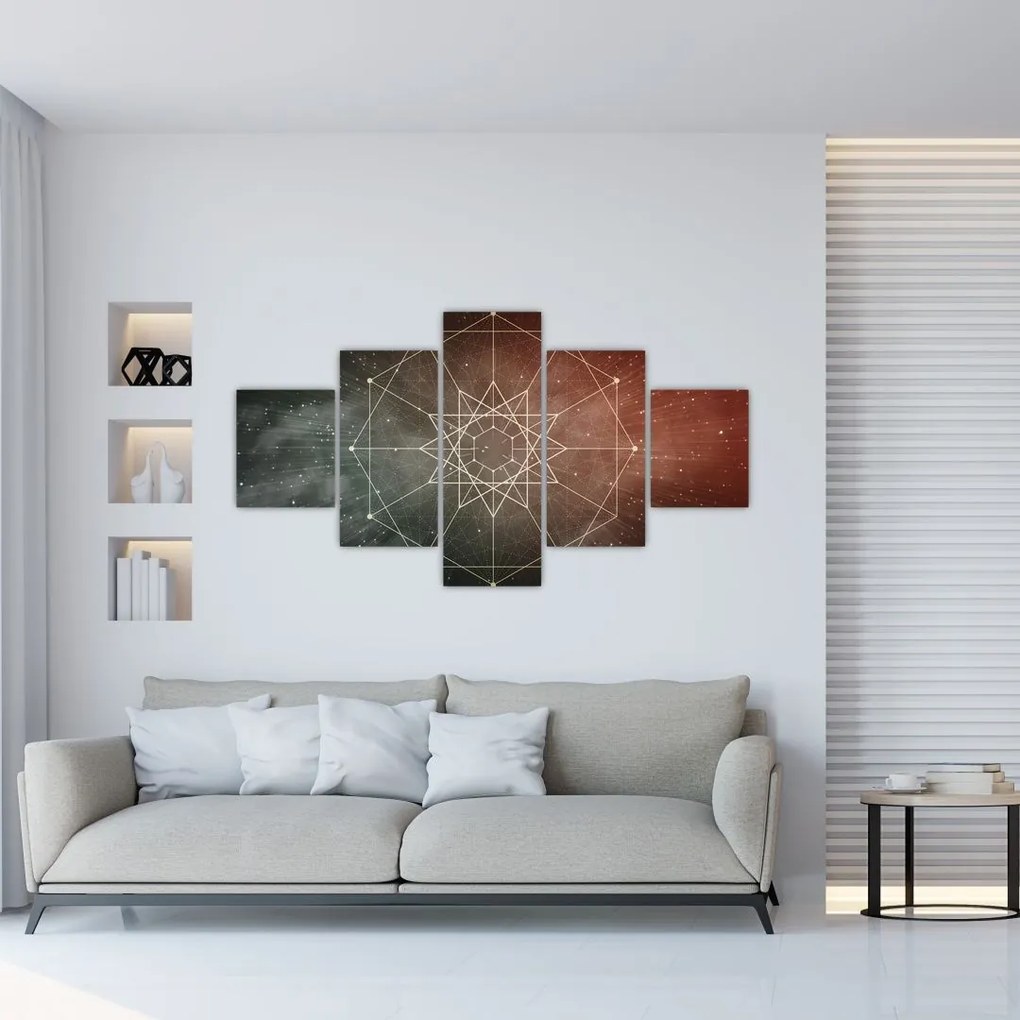 Obraz - Kosmiczny Dodekagram (125x70 cm)