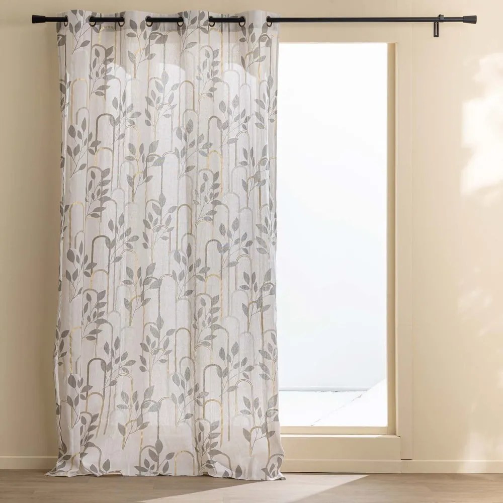 Szara zasłona 140x240 cm Roseris – douceur d'intérieur