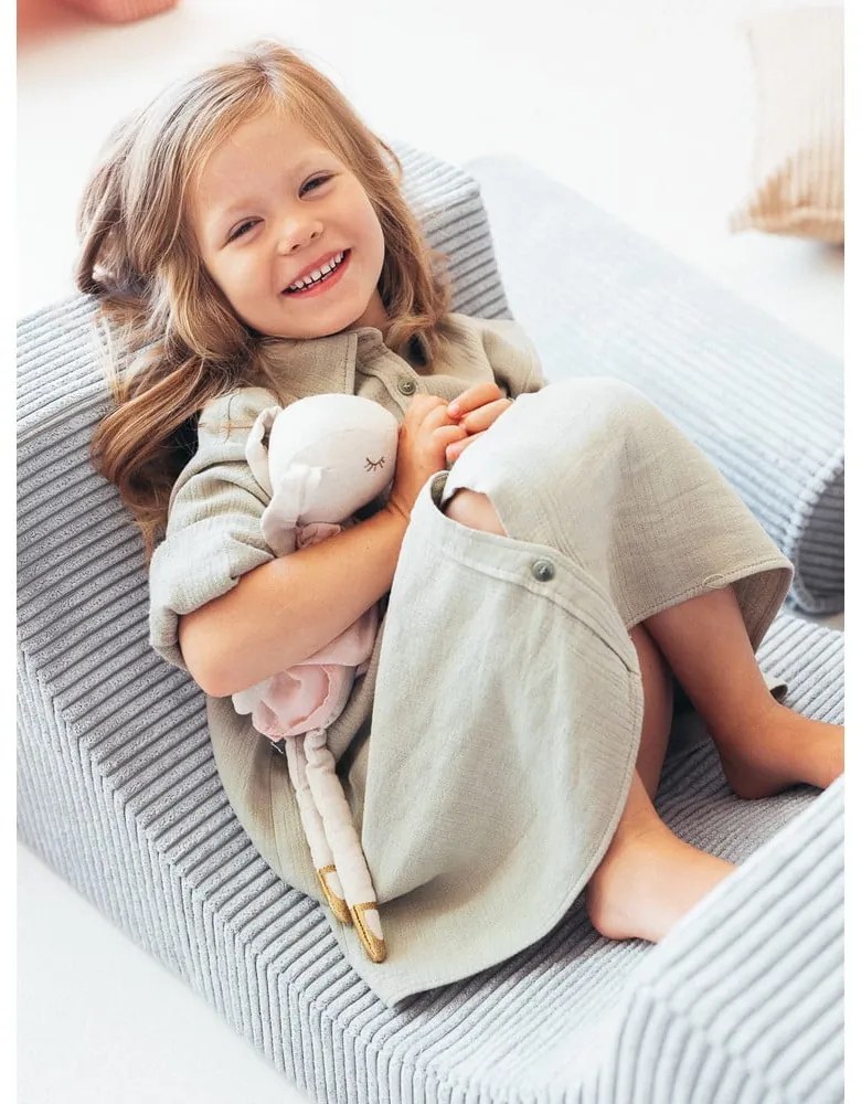 Miętowy sztruksowy piankowy plac zabaw 3 szt. wysokość 37 cm 75x49 cm Rainbow Montessori – Wigiwama