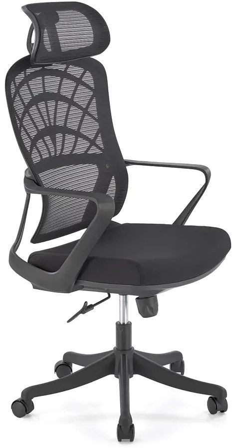 Czarny fotel obrotowy z mechanizmem tilt F0-N15