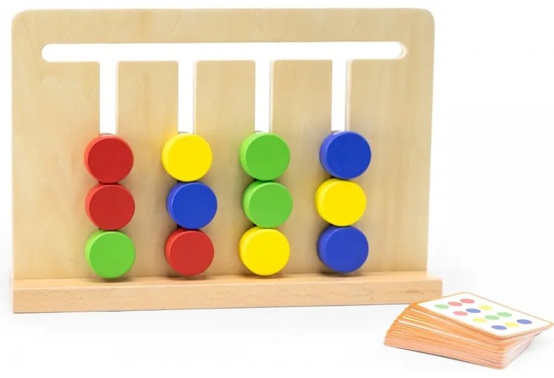 Viga gra logiczna odwzoruj kolory i figury montessori