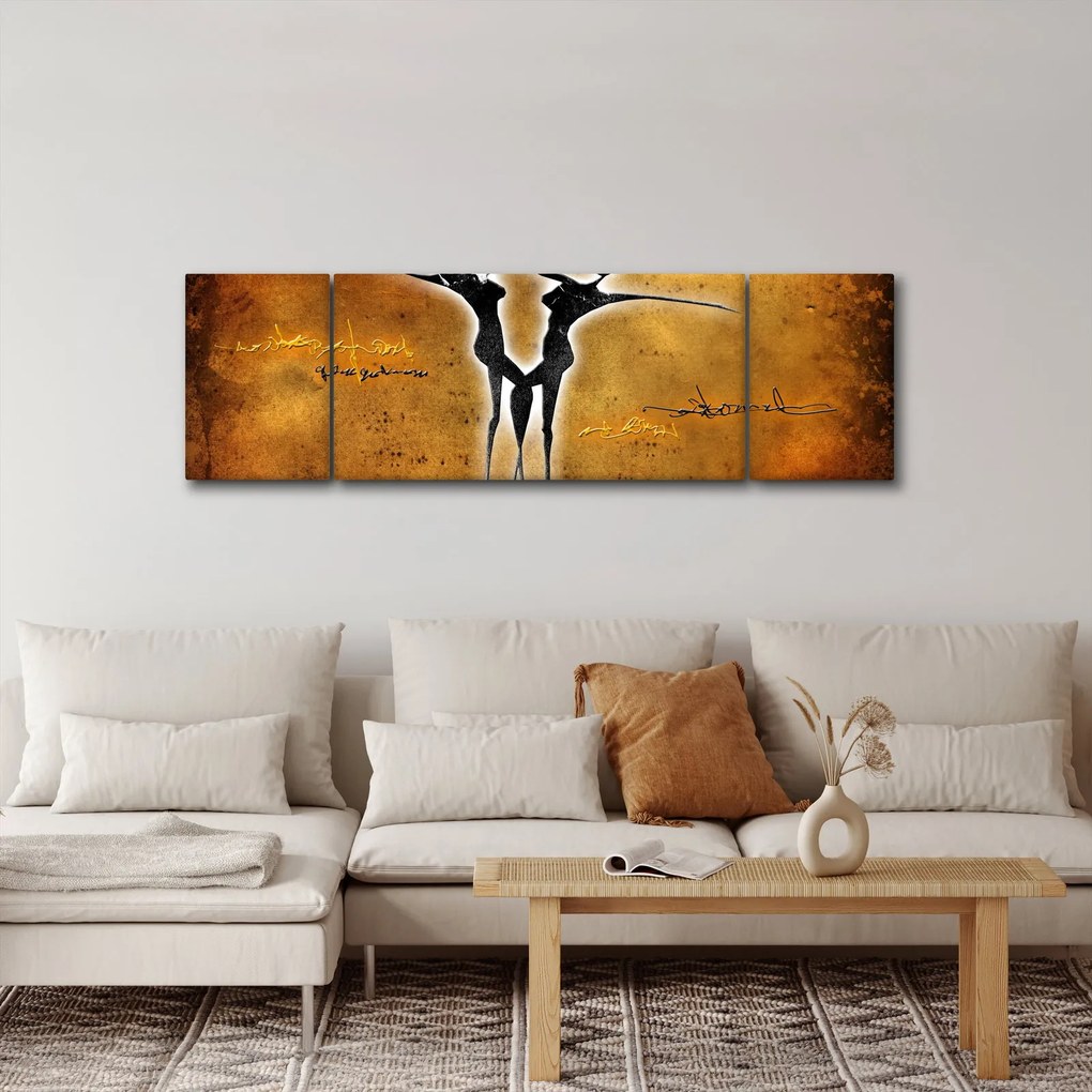Obraz przedstawiający tańczącą parę (170x50 cm)