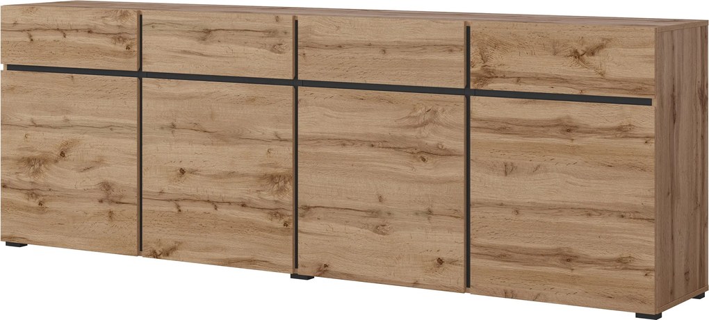 Komoda INCROCIO 225 cm do Salonu Sypialni Dąb wotan
