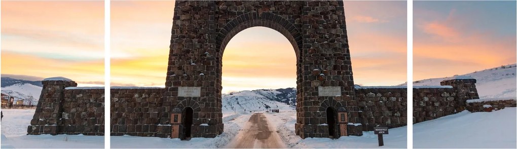 Obraz bramy, Yellowstone (170x50 cm)