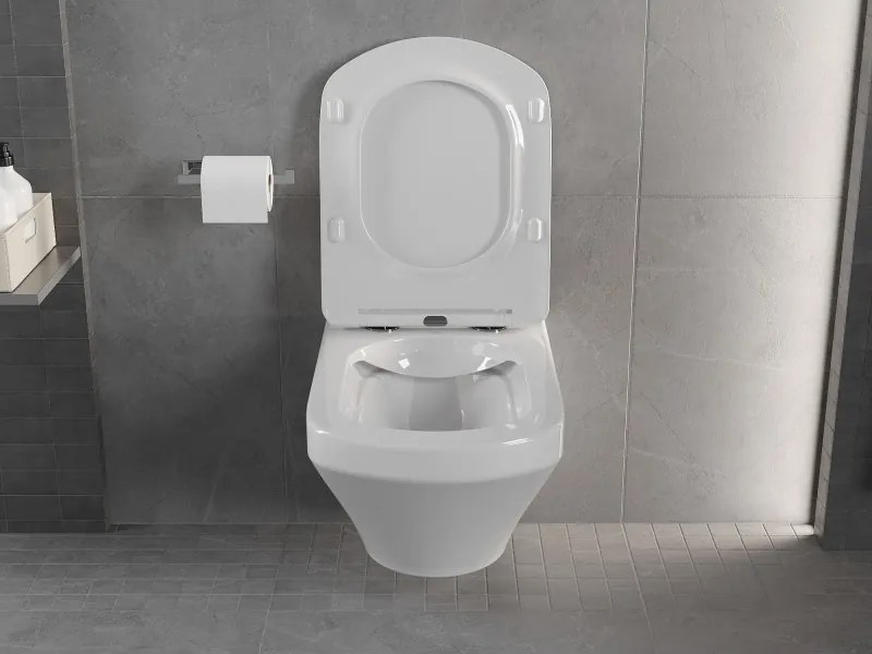 Mexen Vito miska wc Rimless z deską wolnoopadającą slim, duroplast, biała połysk - 30174000