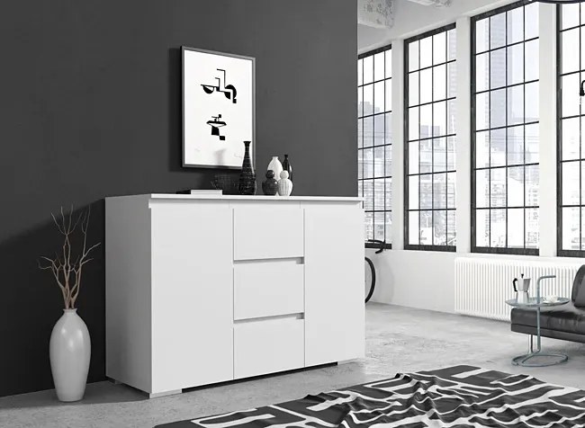 Biała nowoczesna komoda 120 cm L9-D12
