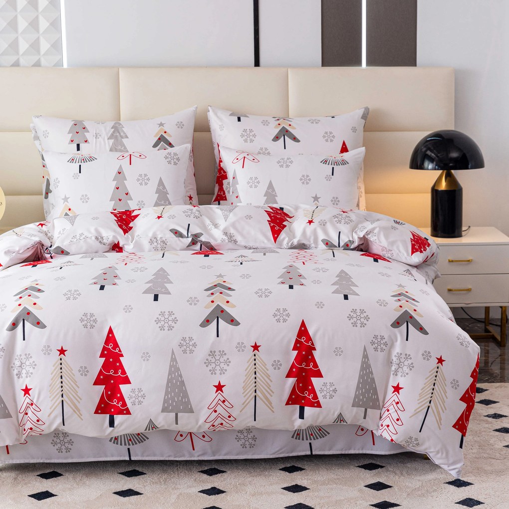 PrzytulneMieszkanie.pl PrzytulneMieszkanie.pl Pościel z mikrofibry JINGLE biała Rozmiar pościeli: 70 x 90 cm | 140 x 220 cm