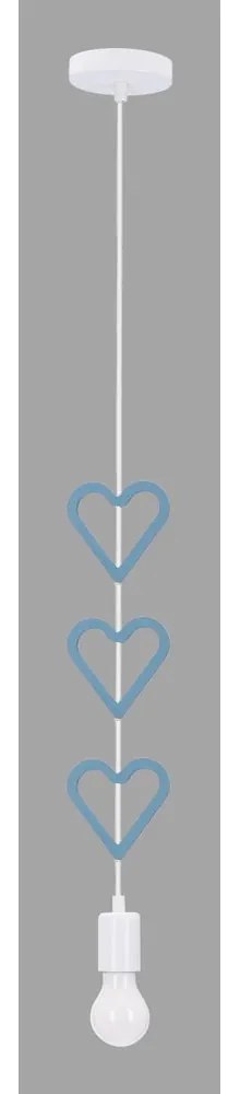 Biało-niebieska lampa dziecięca z metalowym kloszem Single – Candellux Lighting